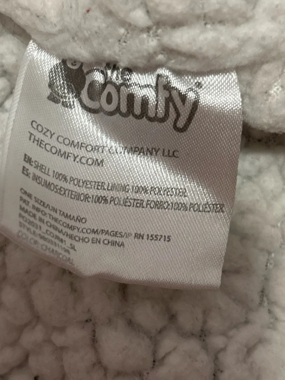 The Comfy Kids' Hooded Wearable Blanket - Charcoal Gray